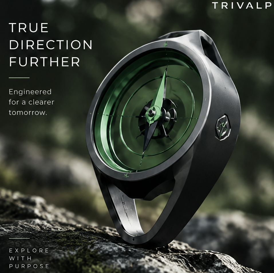 TRIVALP Precision Aluminum Trail Compass