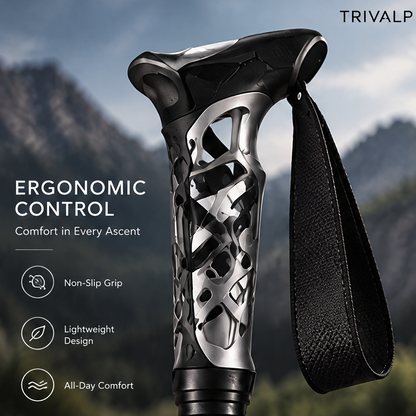 TRIVALP Hollow Ergonomic Grip Trekking Poles