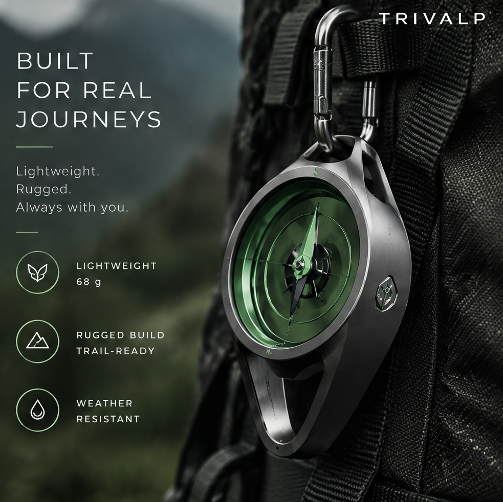 TRIVALP Precision Aluminum Trail Compass