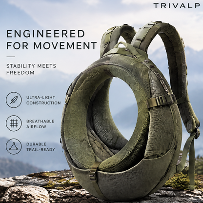 TRIVALP Circular Breathable Hiking Backpack