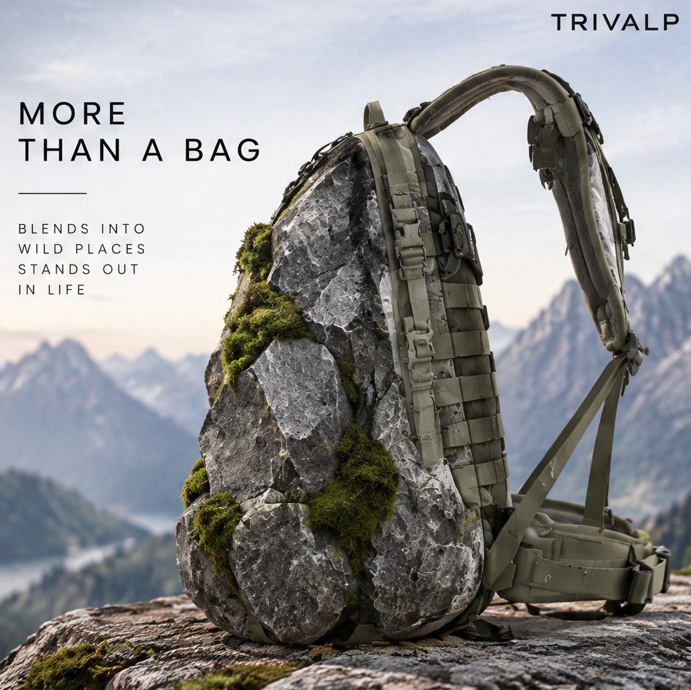TRIVALP Ergonomic Rock Camo Backpack