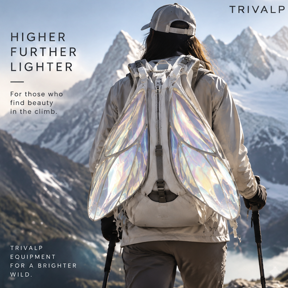 TRIVALP Iridescent Wing Hiking Backpack
