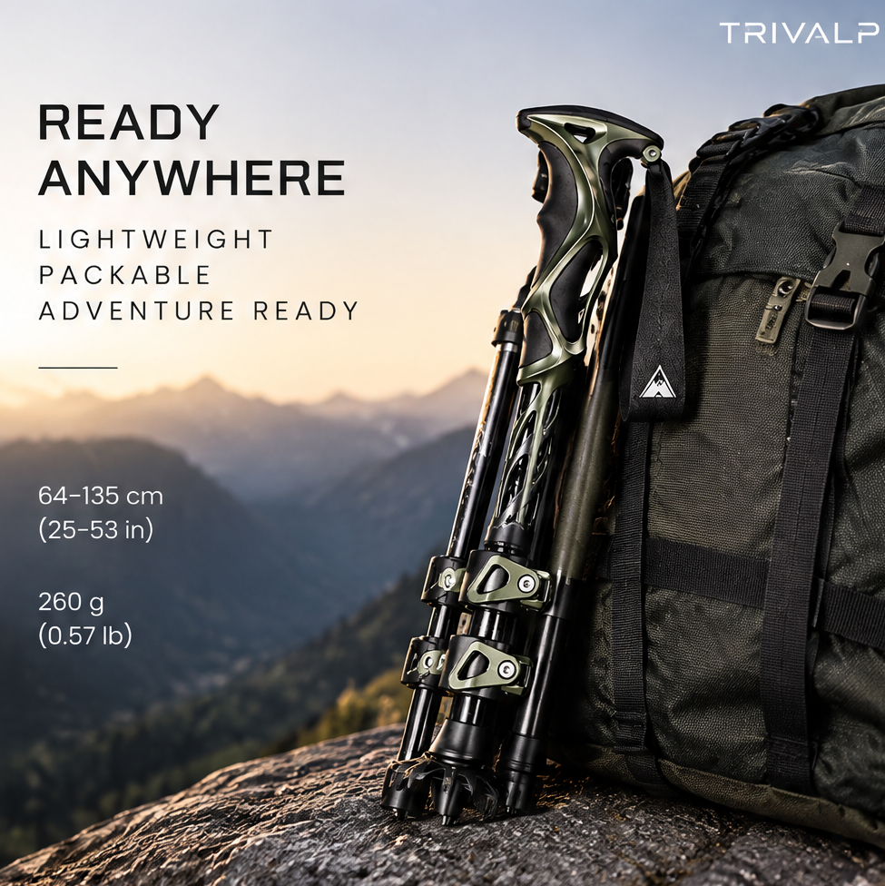 TRIVALP Lightweight Adjustable Trekking Pole
