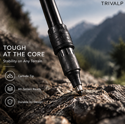 TRIVALP Hollow Ergonomic Grip Trekking Poles