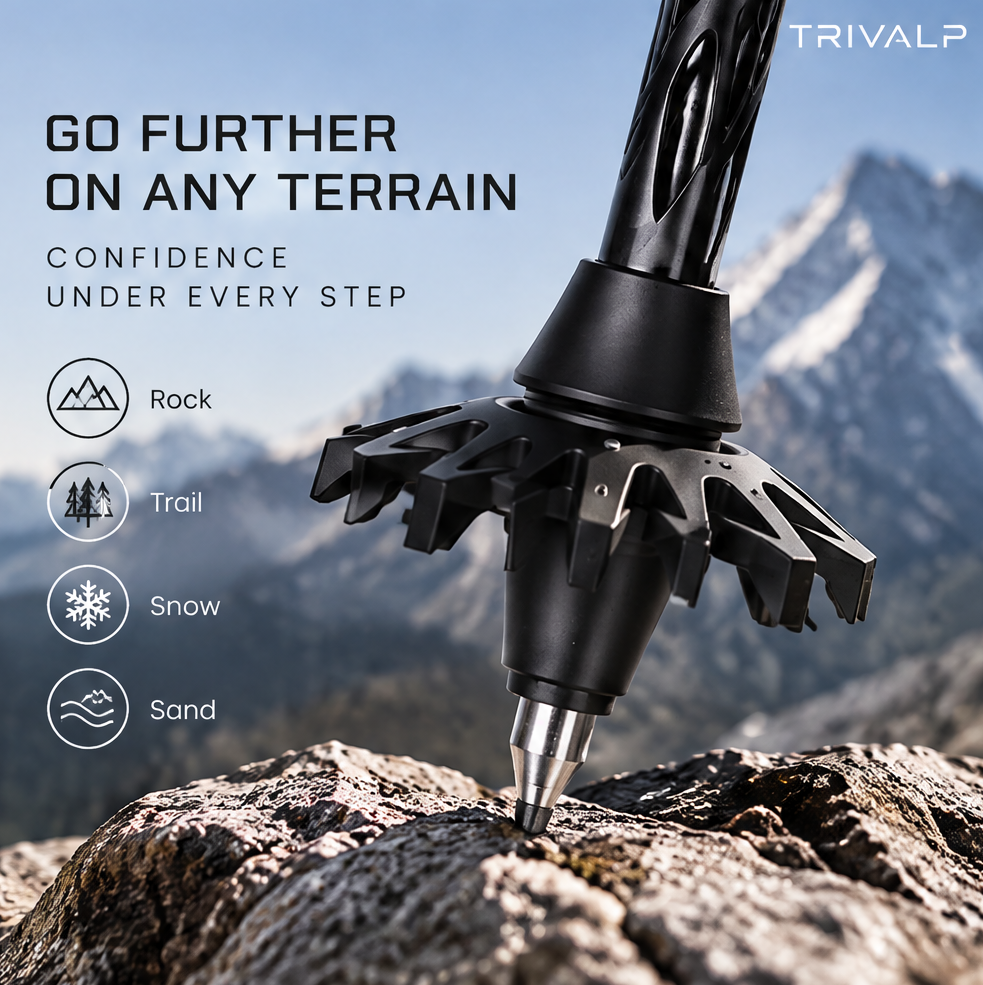 TRIVALP Lightweight Adjustable Trekking Pole
